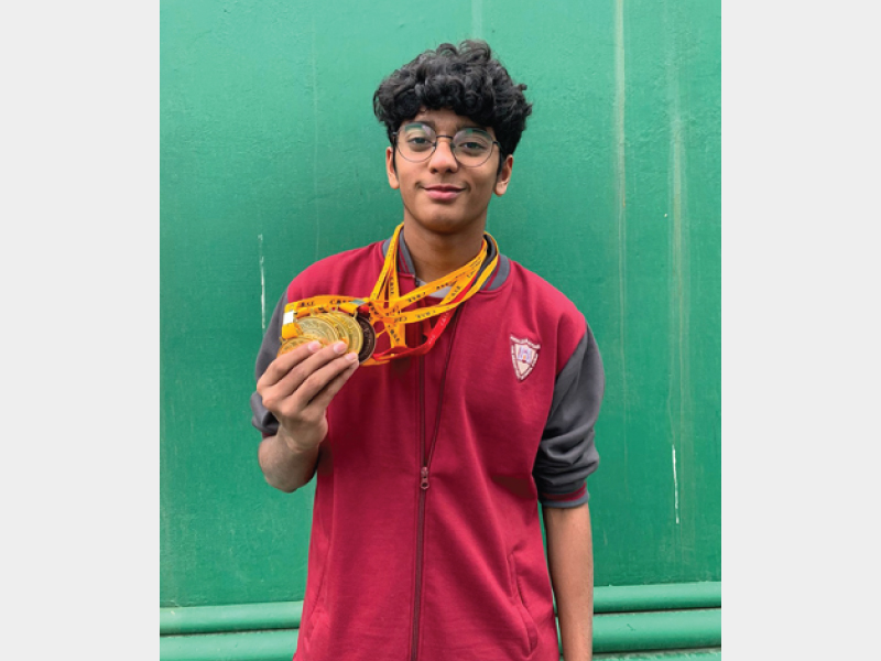 The Indian High School Oud Metha’s Aquatic Maestro Rides the Tides: Rishabh Prabhu’s Triumph Unveiled!