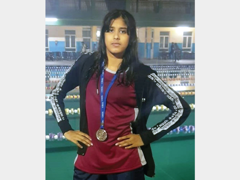 The Indian High School Oud Metha campus’ Butterfly Virtuoso Shines : Sanjana P.V Surges to Glory at CBSE Nationals!